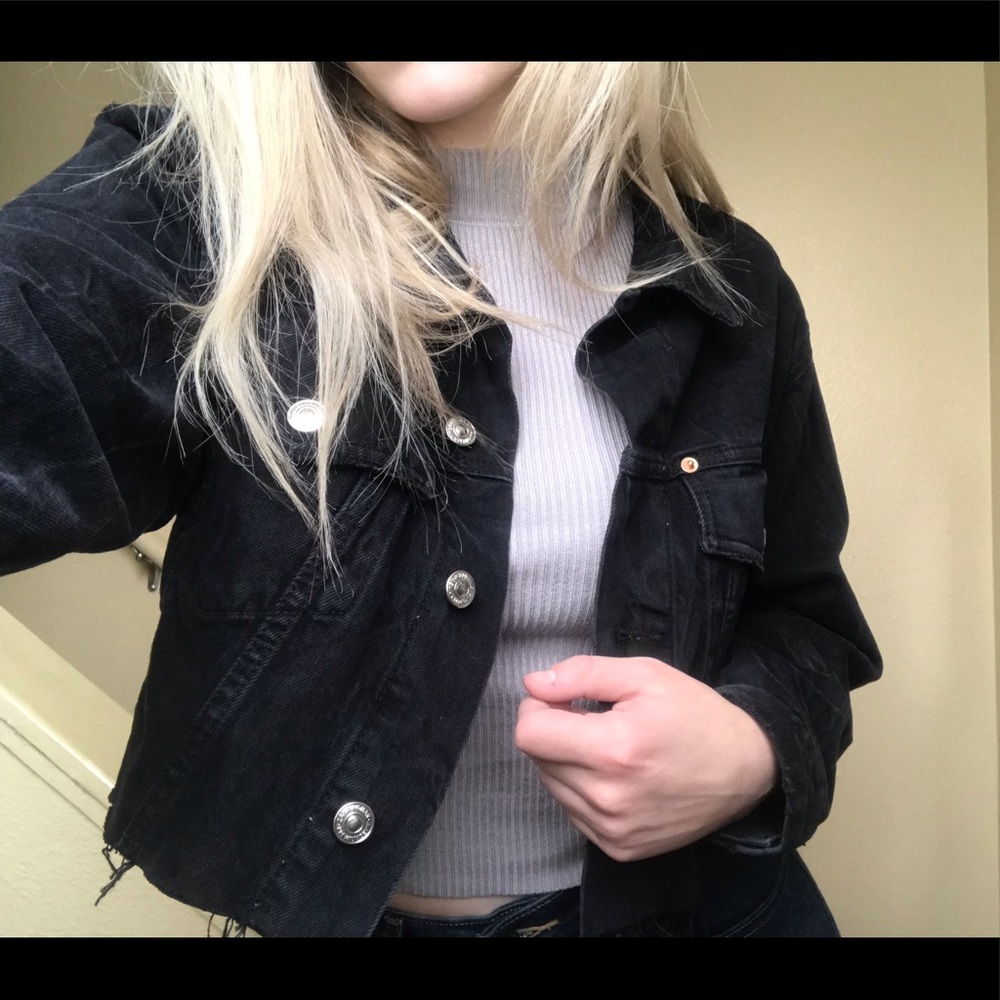 BRAND NEW! Zara ZW Premium cropped denim jacket